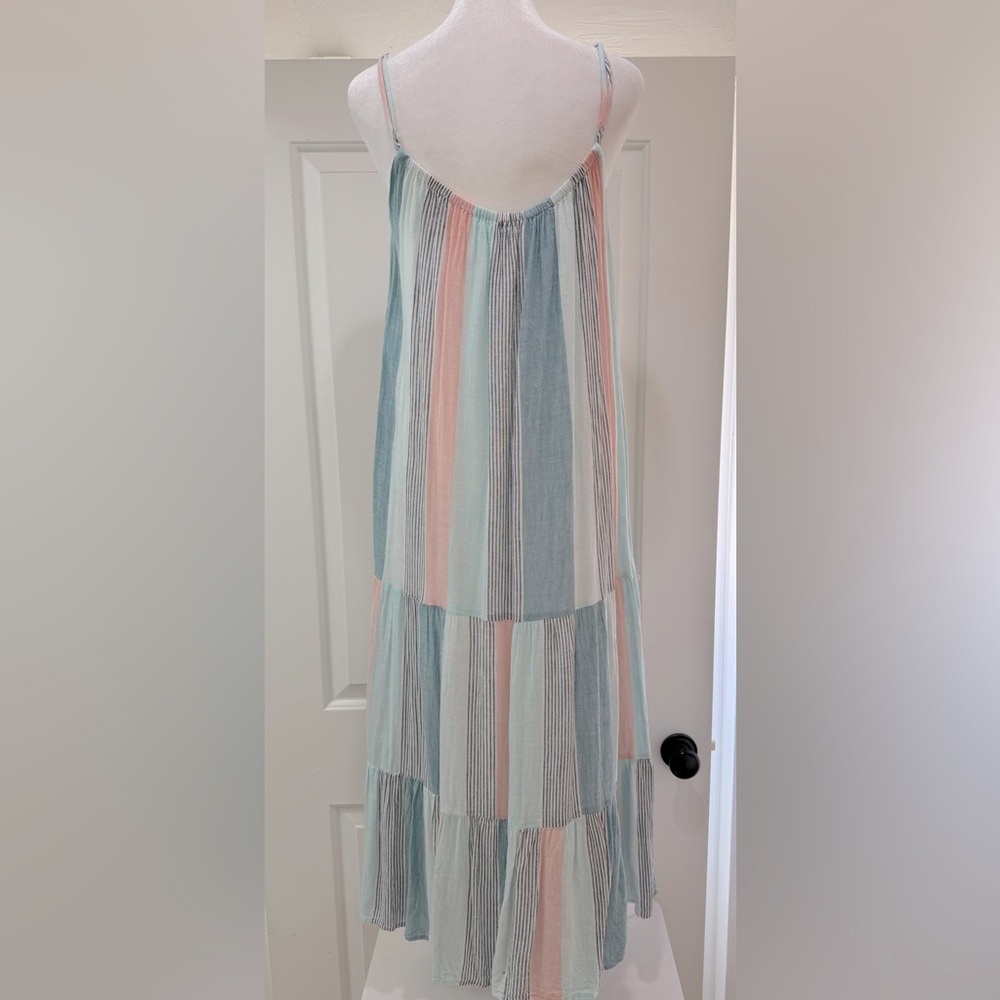 NWOT RAILS Adora Sleeveless Linen Blend Midi Dress in Highland Stripe - Picture 9 of 12